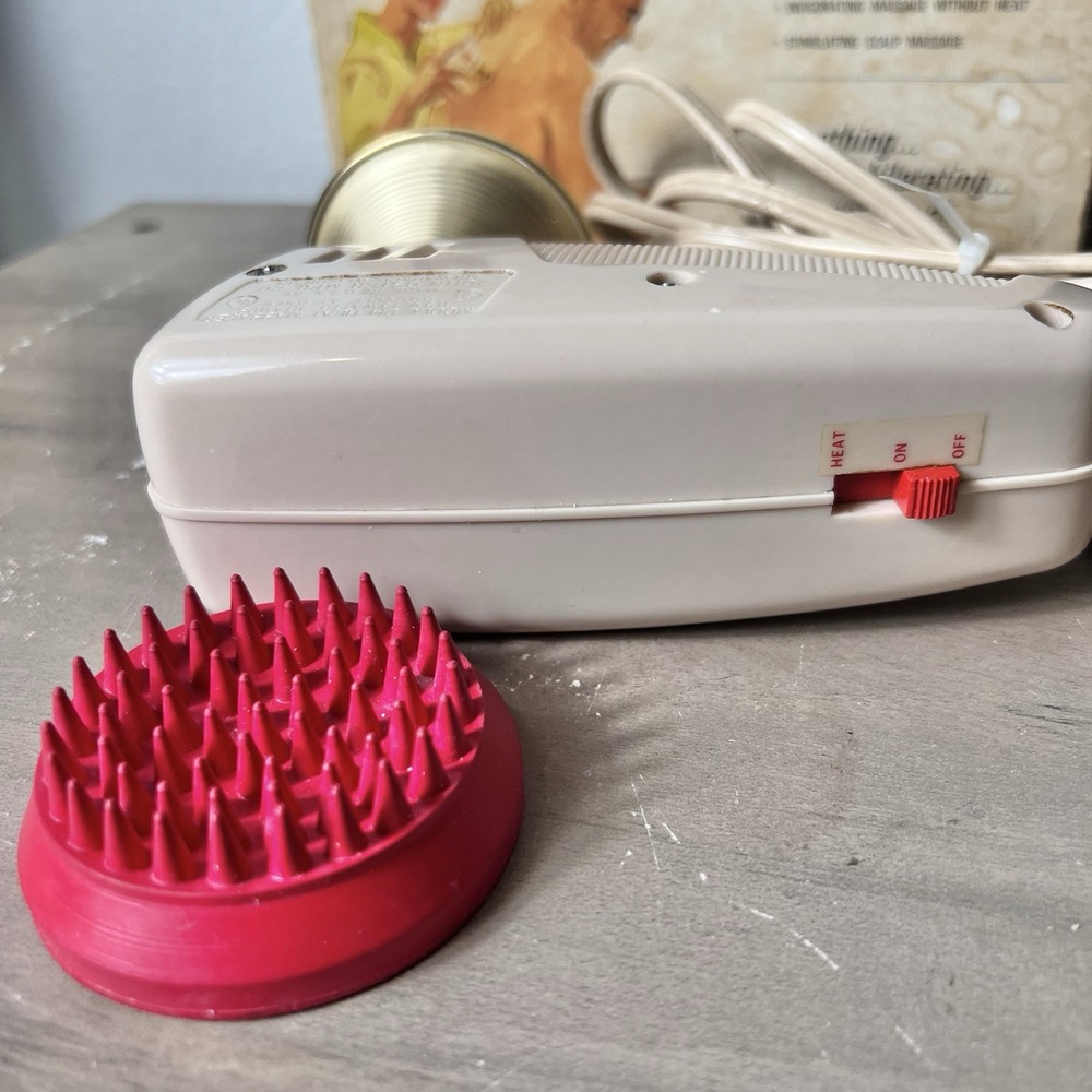 Oster Infra-Red Heat Massager Vintage Mid Century COMPLETE SET Tested, Works! - Picture 8 of 14